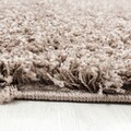 Covor rotund Shaggy Louis, Decorino, 120x120 cm, polipropilena, bej