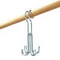 Cuier pentru curele Classico, iDesign, 7x7x16.5 cm, 4 agatatori, otel