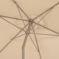 Umbrela dreptunghiulara cu manivela, Calpe, L.200 l.300 H.259 cm, aluminiu, sampanie/bej