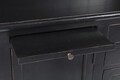 Biblioteca cu scara Jefferson, Bizzotto, 143.5x40.6x233.7 cm, lemn de mango, negru