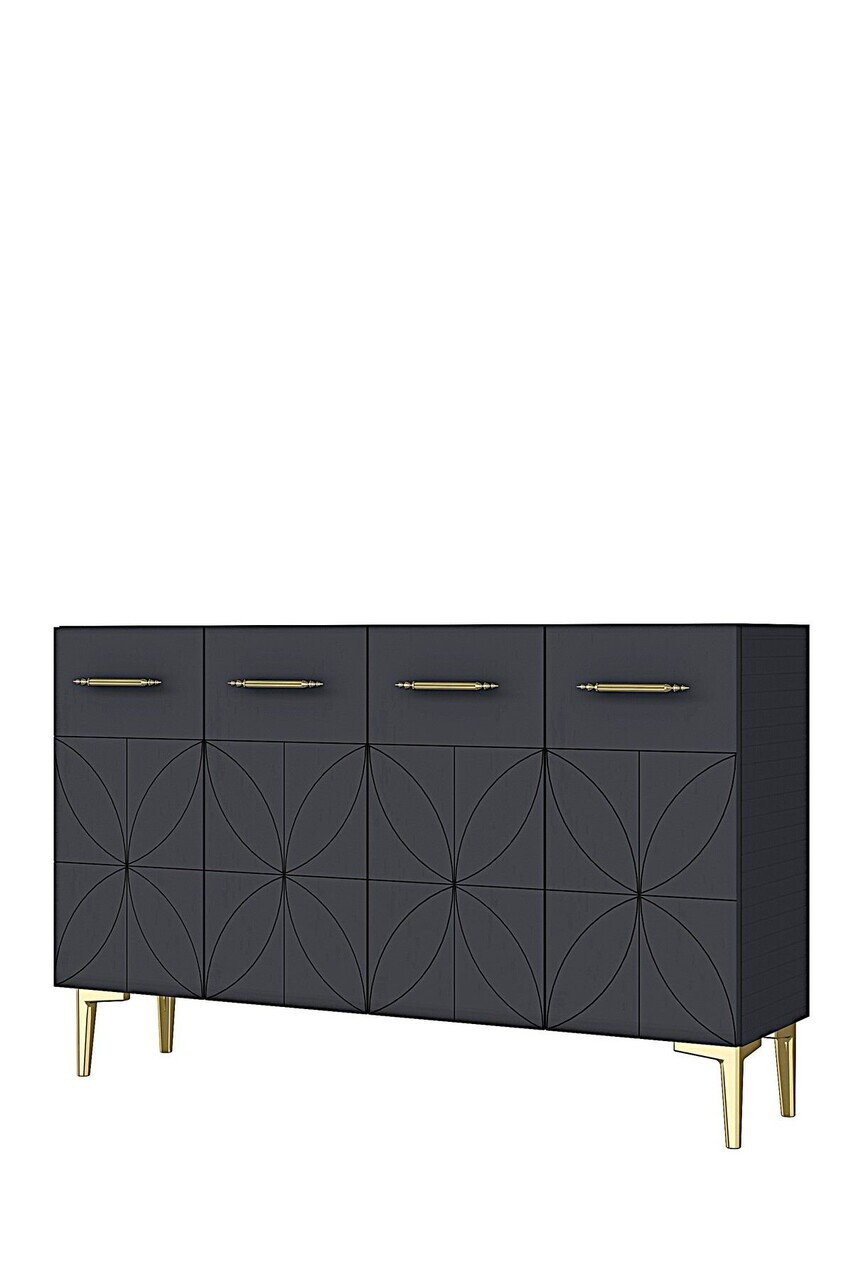 Consola, Hanah Home, Eliz 120, 120x75x32 cm, Antracit — imaginea 4