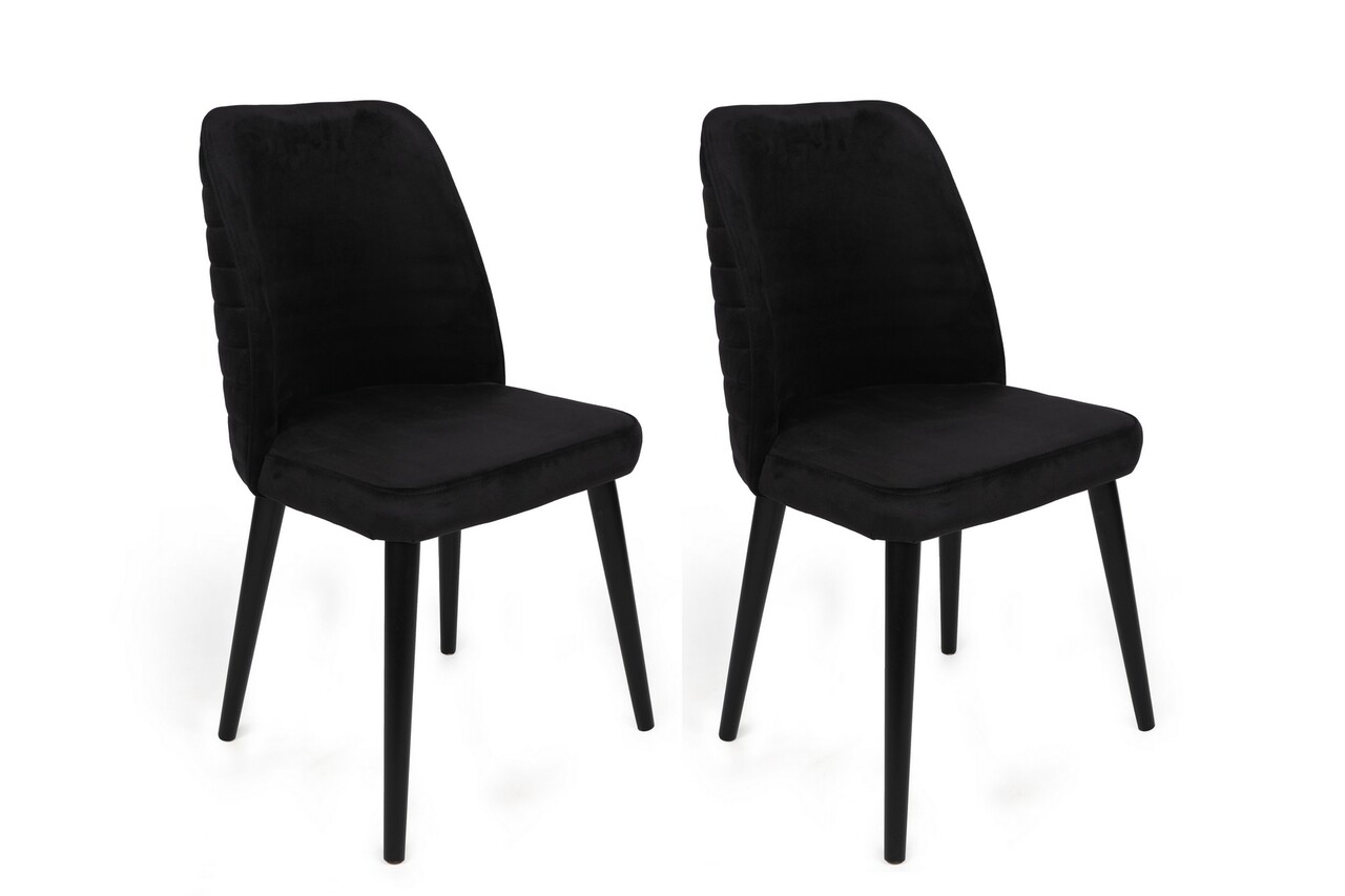 Set de scaune, Nmobb, Tutku-311 V2, Lemn, Negru