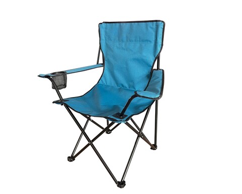 Scaun pliabil pentru gradina/tesara Avis, Heinner, 82x50x80 cm, otel/textil, albastru inchis