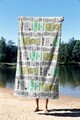 Prosop de plaja, Astacura, Keep Moving Faster 70, 70x130 cm, 70% poliester/30% poliamida, Multicolor