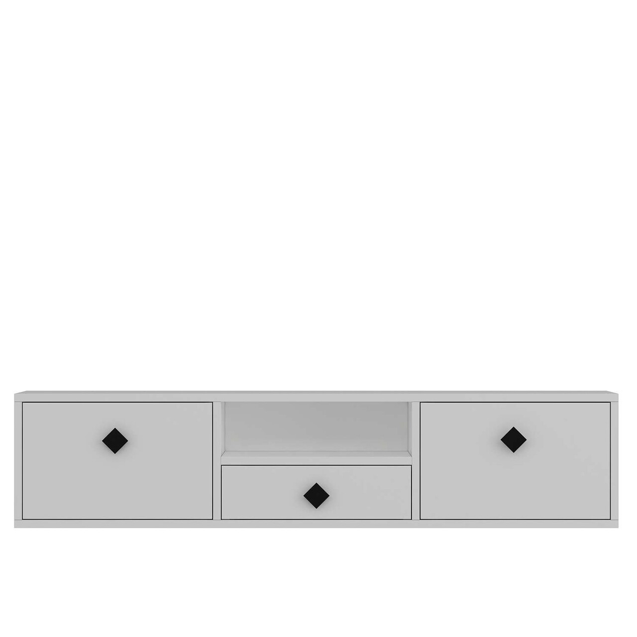 Comoda TV, Hanah Home, 1305-DROP-1, 140x30x30 cm, PAL , Alb/Negru - view 3