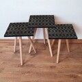 Set masute 3 piese, Leona, 3SHP154, Negru