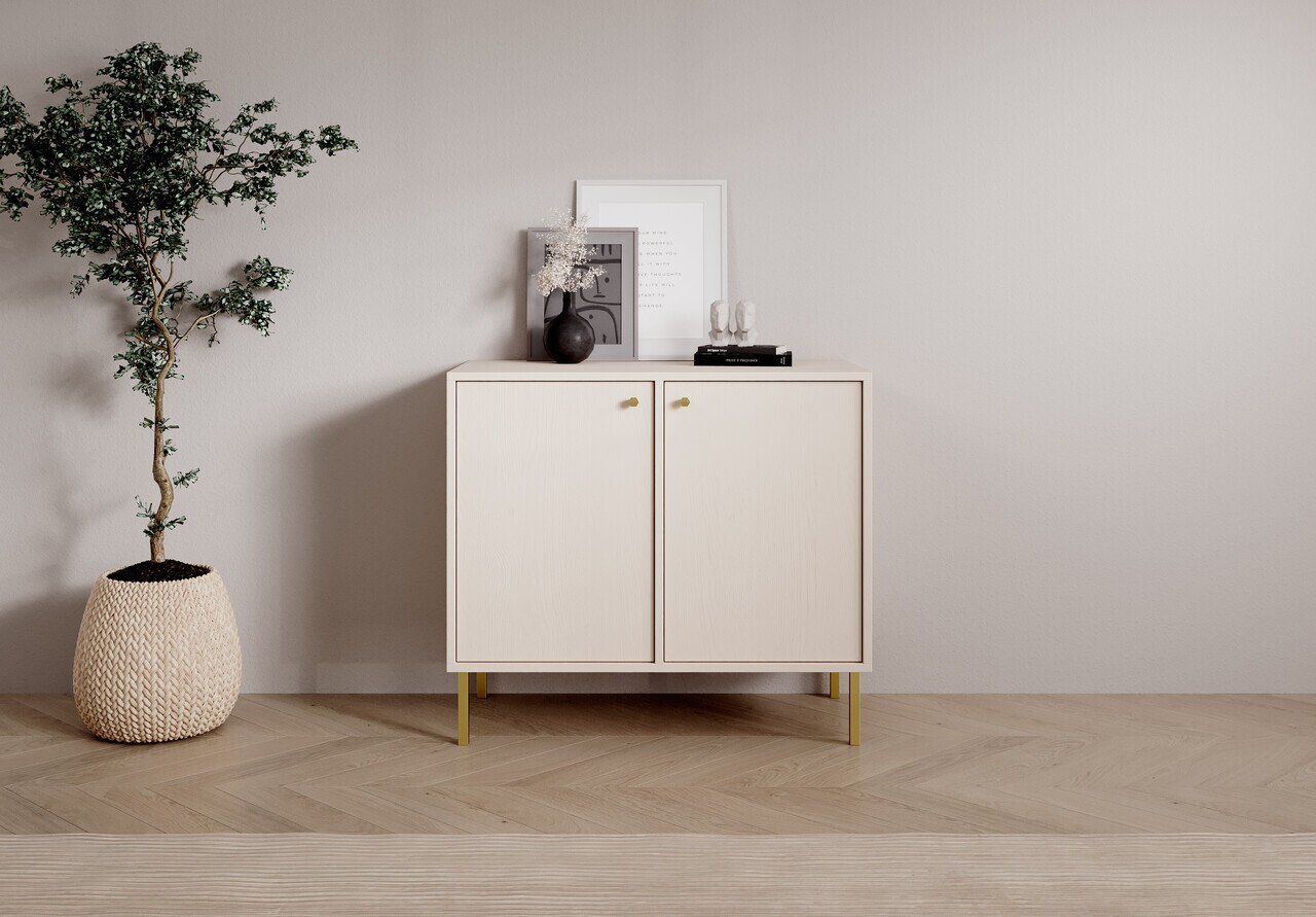 Comoda ADRK, Tili 2D, 83.6x40.8x73.9 cm, PAL laminat, bej