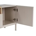Comoda TV, Nordure, Rivoli, 160x50x35 cm, PAL, Gresie / Stejar Safir
