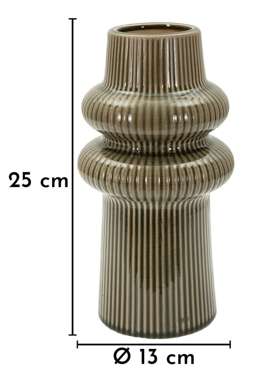 Vaza decorativa, Mauro Ferretti, Harmony, 13x25 cm, ceramica, verde - view 2