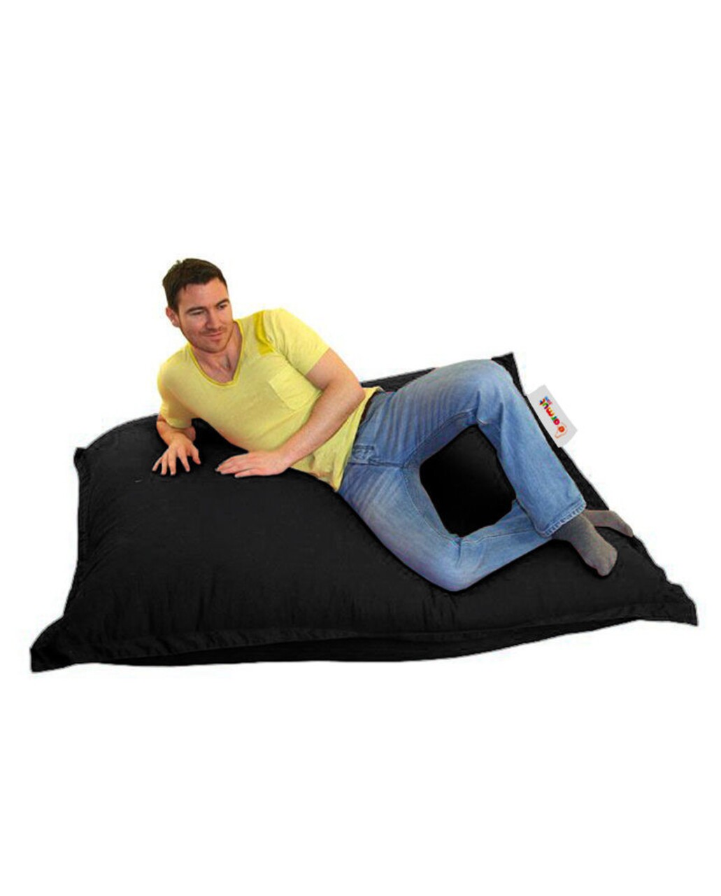 Fotoliu Puf, Bean Bag, Ferndale, 100 X 100 Cm, Poliester Impermeabil, Negru