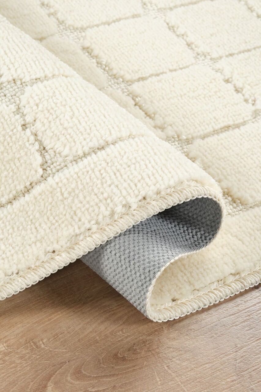 Set covorase de baie, Cecilia, Kareli, Polipropilena, Crem - 1 | YEO