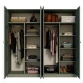 Dulap pentru haine, Hanah Home, Lucas 1600-243, 188x190x60 cm, Verde