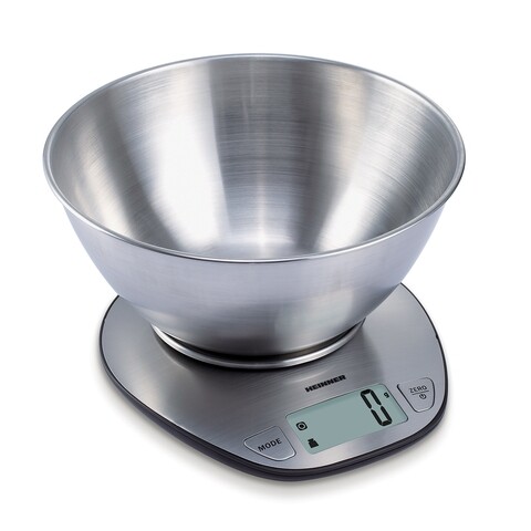 Cantar de bucatarie cu bol Optim, Heinner, 5 kg, gri Heinner