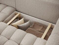 Coltar extensibil stanga 4 locuri ELTAP, Bon-225, Bonett, 250x175x92 cm, lemn/poliester, bej inchis