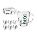 Set 6 cani Organic Market, Vivalto, 320 ml, sticla