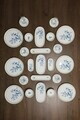 Set de mic dejun, Hermia, 208PEK1120, Portelan, Platou cu măsline: 25 cm (2 bucăți), Alb/Albastru
