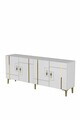 Consola, Hanah Home, Ilay 180, 180x75x32 cm, Alb/Auriu