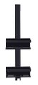 Etajera suspendata pentru baie cu 2 rafturi Bribano Duo, Wenko, 23x18x71 cm, inox, negru
