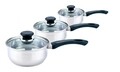 Set de gatit 6 piese, Day to Day, Sabichi, 750 ml, 1 l, 1.5 l, inox, argintiu