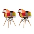 Set 2 scaune tapitate pentru living Cosy Orange, Heinner, multicolor