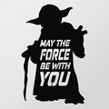 Decoratiune de perete, May The Force Be With You, metal, 33 x 50 cm, negru