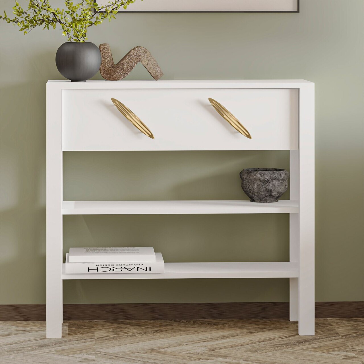 Dulap, Hanah Home, Henric, 90x85x30 cm, PAL, Alb — imaginea 2