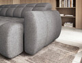 Coltar extensibil stanga 4 locuri ELTAP, LT-04PAO, Falconn, 258x208x107 cm, lemn/poliester, gri inchis