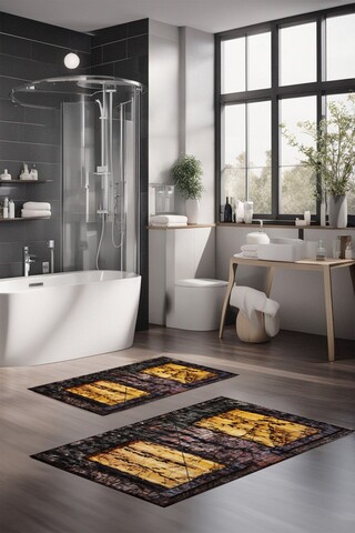 Set covorase de baie, Cartwright, CT-5148, Poliester, Multicolor