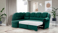 Coltar extensibil stanga 3 locuri ELTAP, L-070, Lord, 243x180x112 cm, lemn/poliester, verde inchis/negru