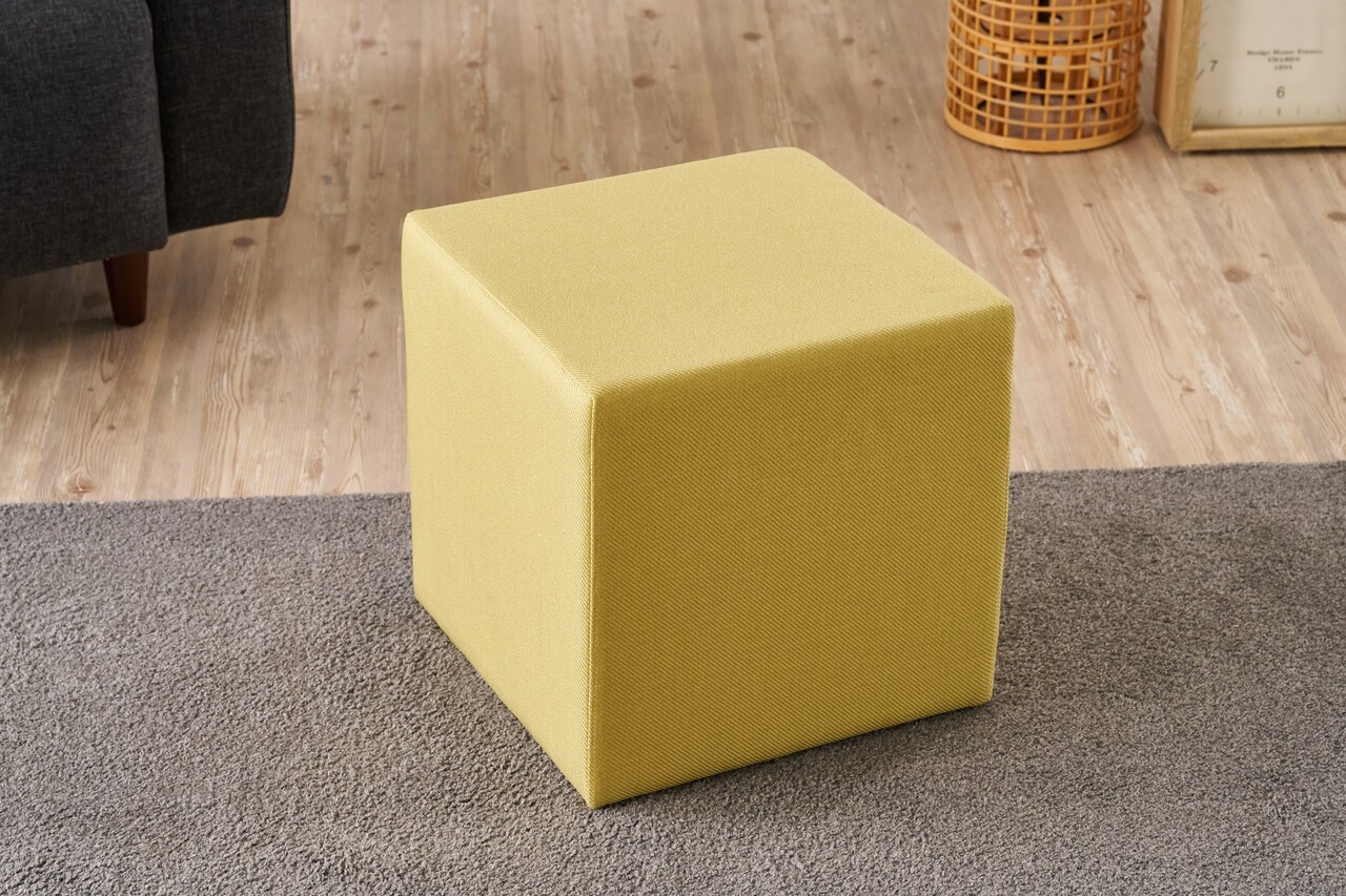 Taburet, Atelier del Sofa, 825BLC5108, Lemn, Galben - view 2