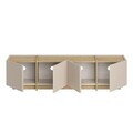 Comoda TV, Nordure, Lowen, 180x46x35 cm, PAL, Nurcă / Stejar Safir