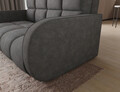 Canapea extensibila 3 locuri ELTAP, Deverio, 154x103x83 cm, lemn/poliester, gri inchis