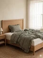 Lenjerie de pat pentru o persoana Whisper, Homla, 140x200 cm, 2 piese, microfibra din poliester, verde