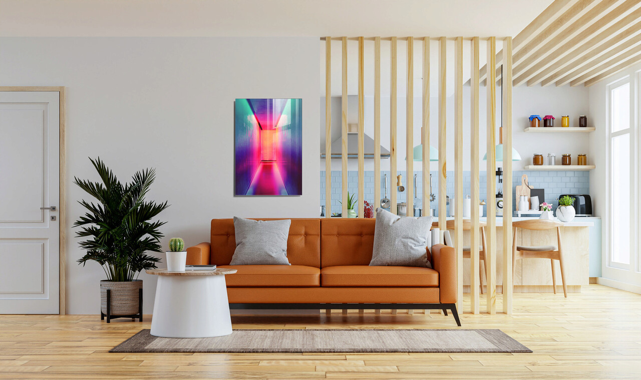 Tablou decorativ, 1463, Sticla temperata, 30 x 45 cm, Multicolor - 1 | YEO