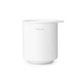Recipient depozitare baie, Brabantia, MindSet, 8x9.5x9.5 cm, otel, Alb