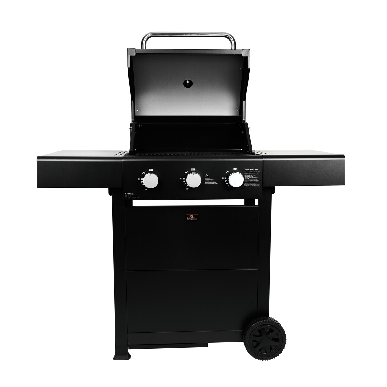 Gratar cu gaz Berlinger Haus, Outdoor, 50x41.5 cm, 2.2 KW x 3, negru - view 8