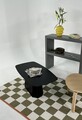 Masuta de cafea, Rotexa, Lilyum Large, 100x42x54 cm, MDF , Negru