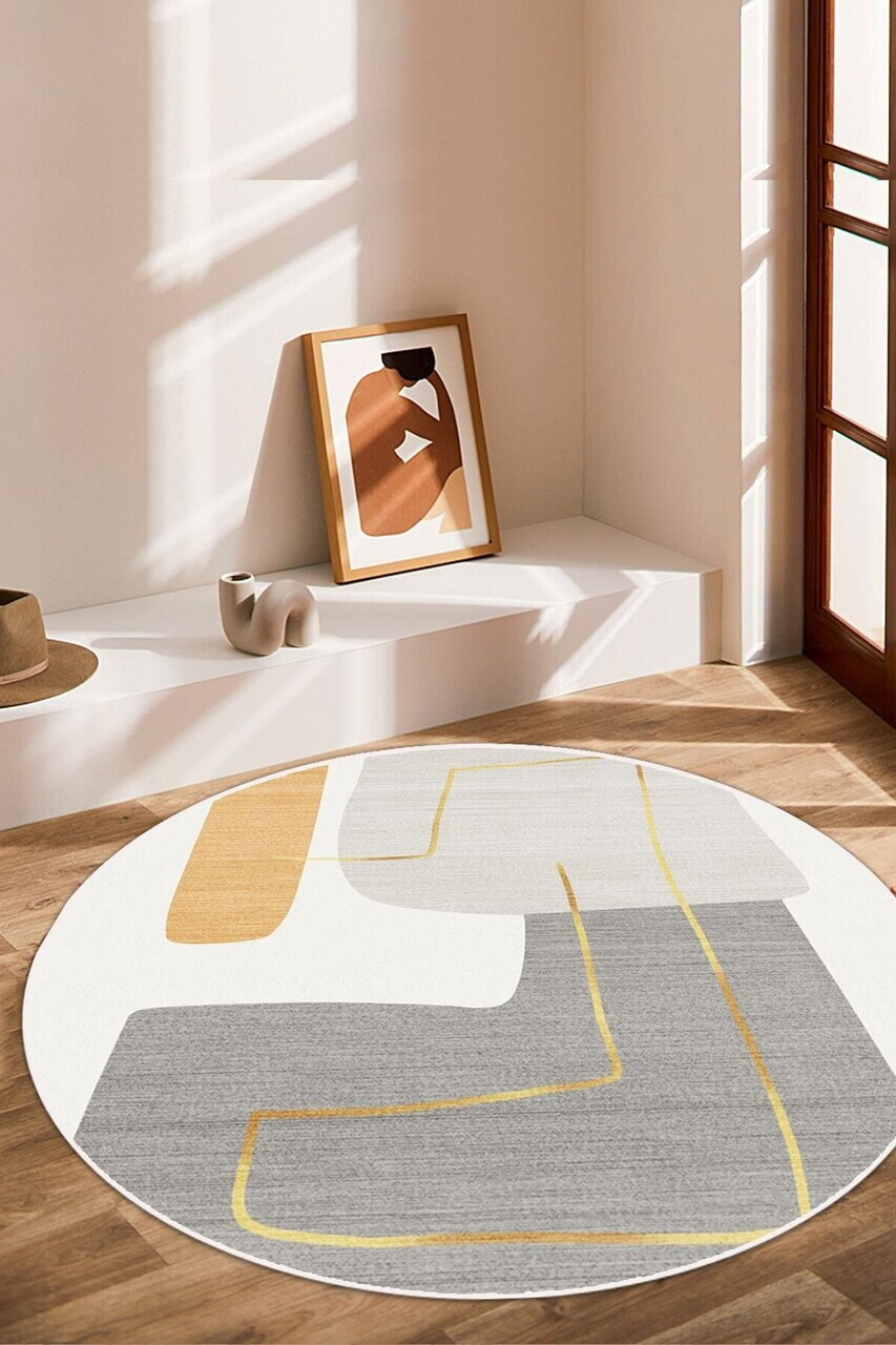 Covor, DC-4030-YUV-2, 120x120 cm, Poliester, Gri