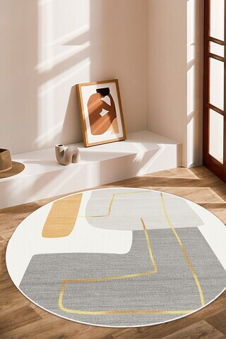 Covor, DC-4030-YUV-2, 120x120 cm, Poliester, Gri