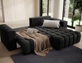 Coltar extensibil dreapta 4 locuri ELTAP, Bon-39, Bonett, 250x175x92 cm, lemn/poliester, gri inchis