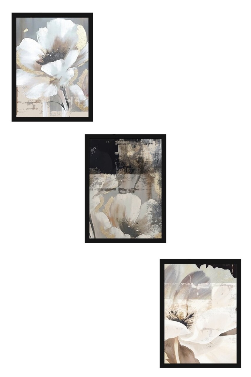 Set 3 tablouri decorative, Huhu480S, Cadru: 100% LEMN MASIV (Grosime: 2,5 cm), Multicolor - view 3