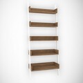 Biblioteca, Comforty, Only 801CMY3608, 80 x 195 x 32 cm, pal melaminat, stejar inchis/alb