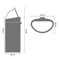 Cos de gunoi cu soft touch, Brabantia, Touch New, 40 L, 30.2x43.5x72.7 cm, otel, argintiu