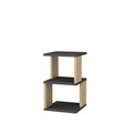 Noptiera, Retricy, Carter, 29.6x29.6x49.4 cm, PAL, Antracit / Stejar