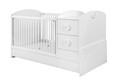 Patut pentru copii Baby Nest, Çilek, Baby Cotton St Convertible Baby Bed (75X160), 164x95x83 cm, Multicolor