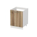 Dulap pentru bucatarie, Hanah Home, Minar, 60x87x58 cm, Alb / Dore
