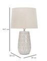 Lampa de masa, Phole, Mauro Ferretti, 1 x E27, 40W, Ø28 x 44.5 cm, ceramica/fier/textil, crem