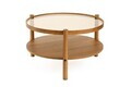 Masuta de cafea, Hanah Home, Monza 80, 80x48x80 cm, LEMN MASIV DE FAG, Maro