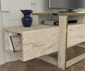 Comoda TV, Dovelle, Bianco, Travertin