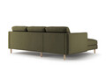 Coltar stanga 3 locuri, Eden, Micadoni, 250x150x90 cm, catifea, verde muschi melanj